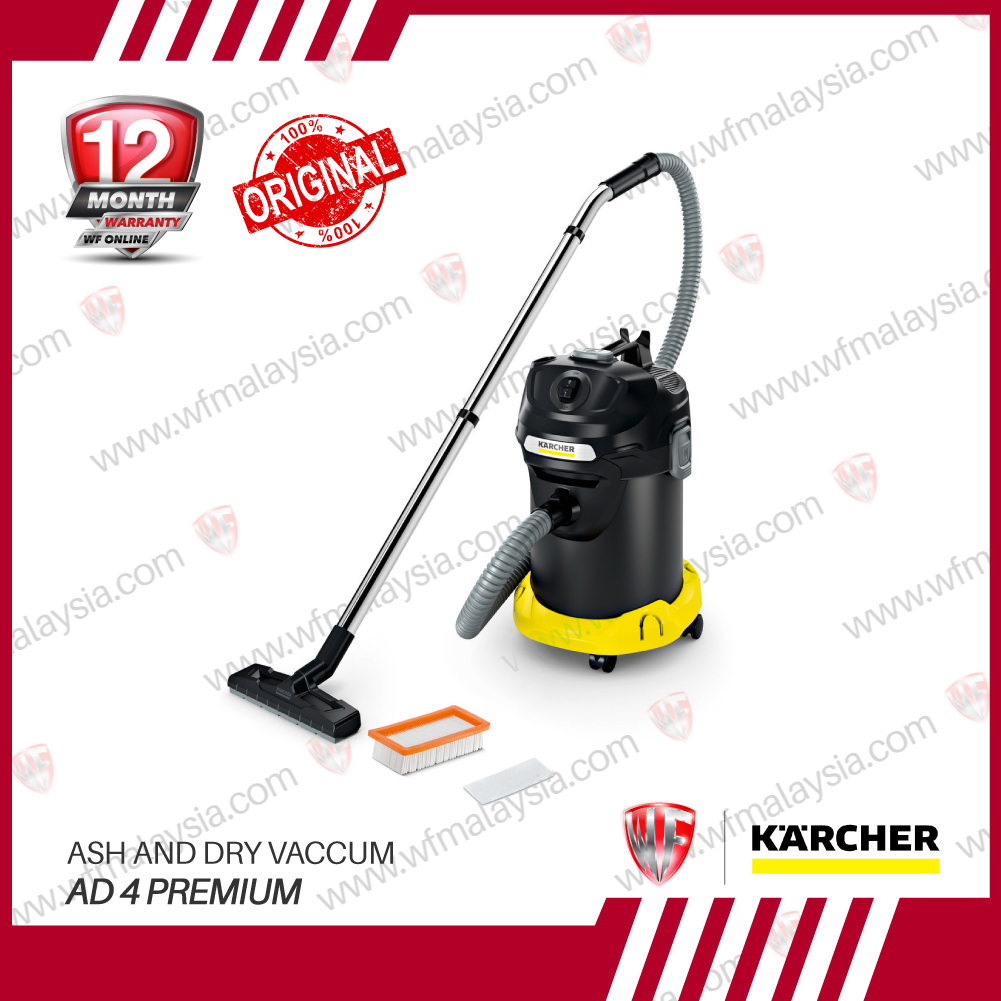 KARCHER Ash Vacuum AD 4 Premium (Ash And Dry Vacuum) (12 Months